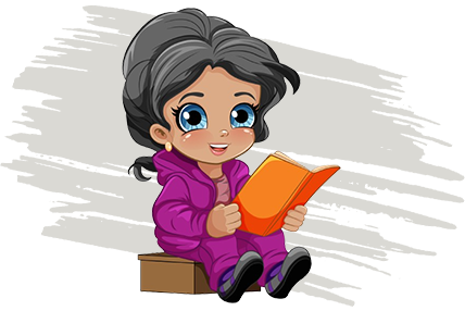 Child reading an illustrated book